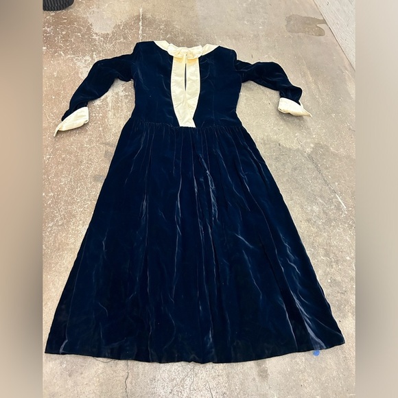 Nipon Boutique Dresses & Skirts - Nipon Boutique Navy maxi Dress velvet velour vintage whimsigoth witchy